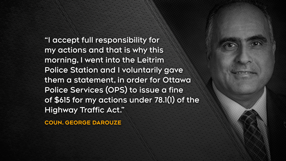 Statement from councillor Darouze