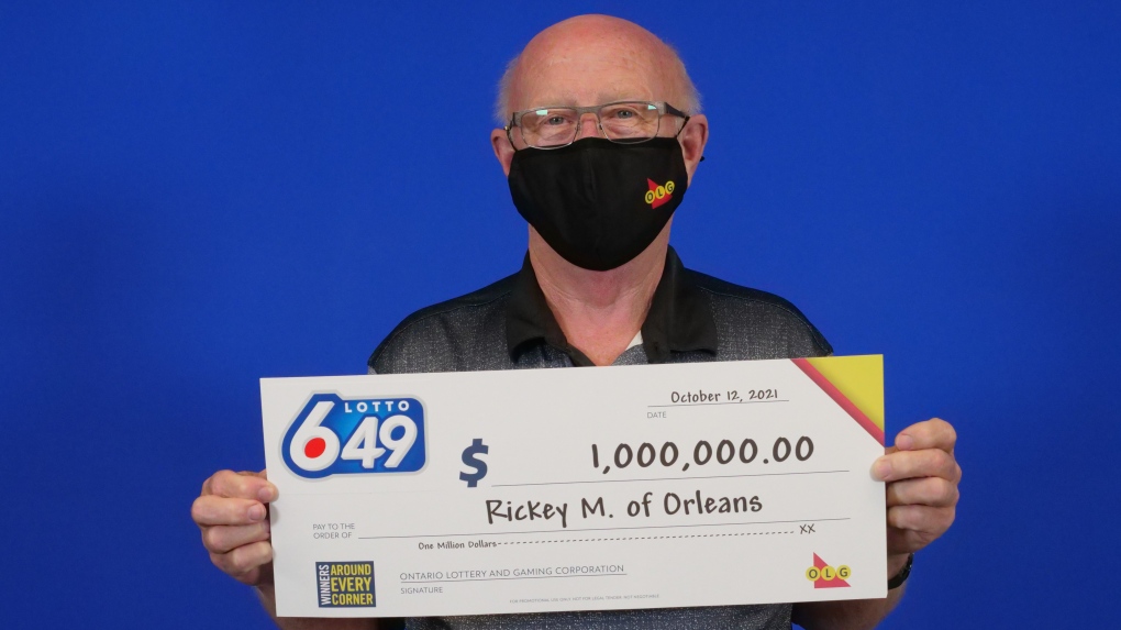 Rickey MacDonald of Orleans won the Guaranteed $1 million prize in the Aug. 25, Lotto 6/49 draw.