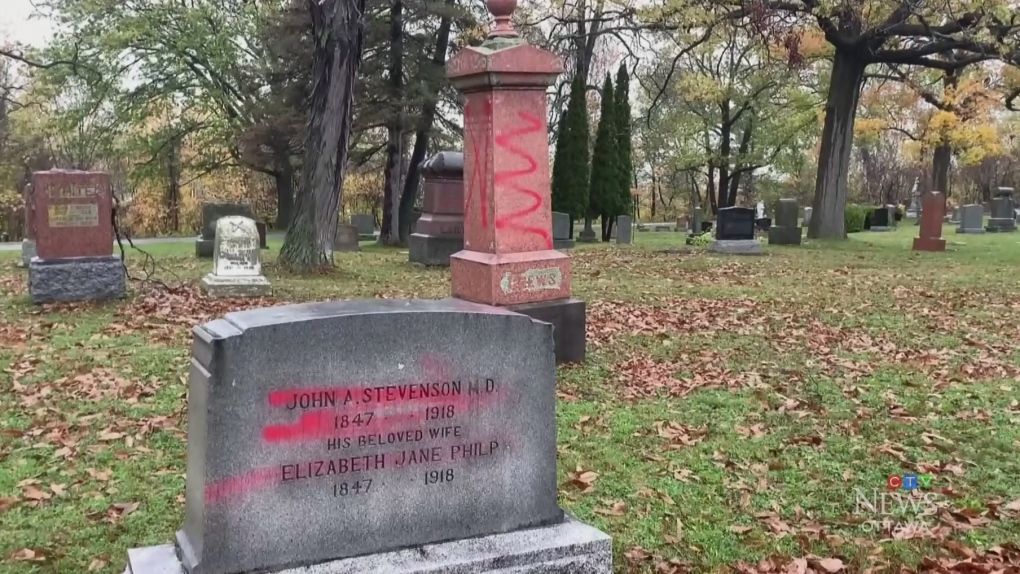 Headstones vandalized at Trenton cemeteries