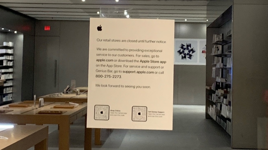 Apple Store in Ottawa s Rideau Centre closed due to COVID 19 CTV