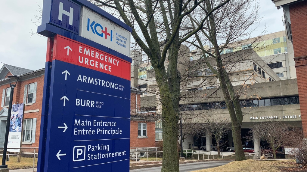 Main entrance to the Kingston General Hospital. (Kimberley Johnson/CTV News Ottawa)
