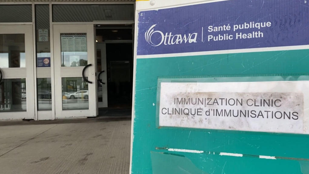The COVID-19 immunization clinic at the Nepean Sportsplex in Ottawa. (Colton Praill / CTV News Ottawa)