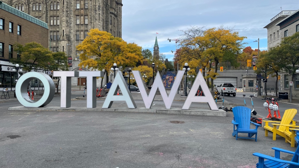 The OTTAWA sign in the ByWard Market. (Josh Pringle/CTV News Ottawa) 