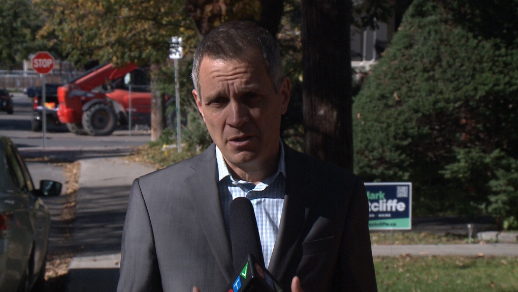 Ottawa mayoral candidate Mark Sutcliffe speaks about his plans for downtown revitalization on Oct. 3, 2022. (Ian Urbach/CTV News Ottawa)