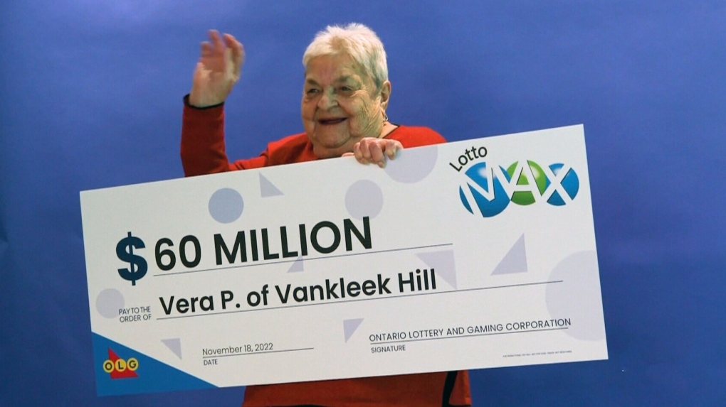 Lotto Max jackpot: Eastern Ontario woman, 83, wins $60 million prize