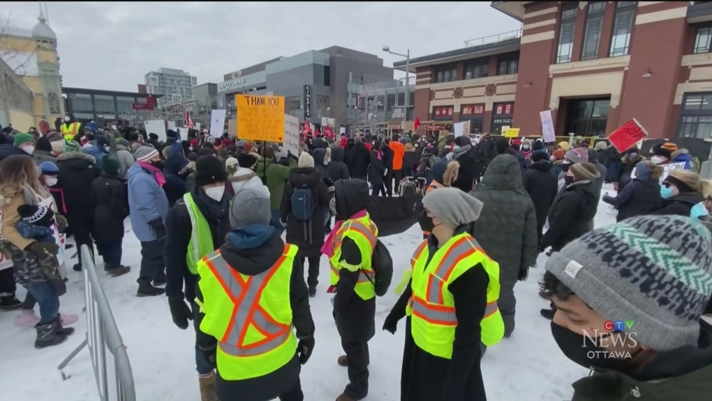 Counter-protest in Ottawa