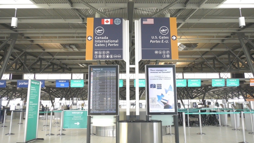 The Ottawa airport on Thursday, March 10, 2022. (Katie Griffin/CTV News Ottawa)