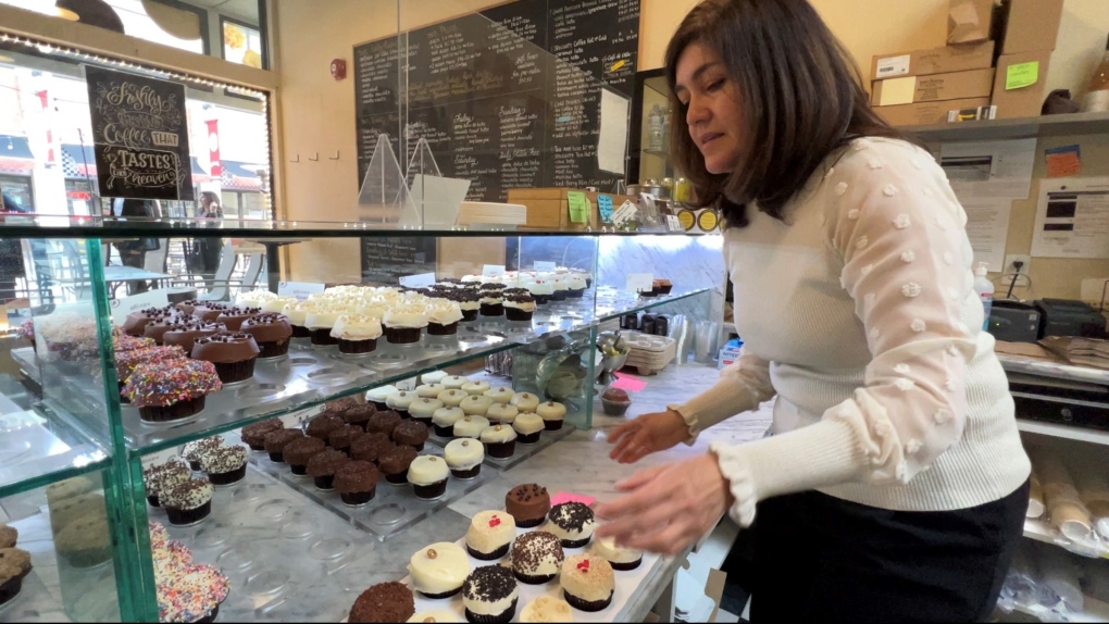 Claudia Arizmendi Garza, who owns The Cupcake Lounge in the ByWard Market, had her business affected by the trucker convoy has received financial support through the non-repayable Downtown Business Relief Fund. April 26, 2022. (Tyler Fleming / CTV News Ottawa)