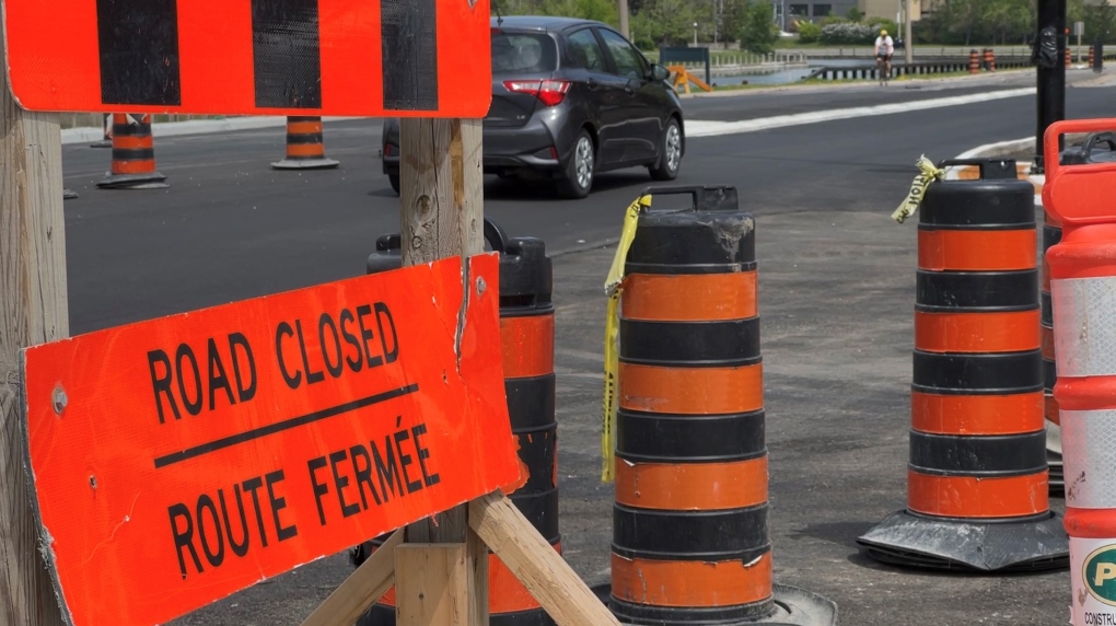Monday officially marks the start of construction season in the capital and more roads will likely begin to close as improvements and rehabilitation goes underway. Ottawa, Ont. May 16, 2022. (Tyler Fleming / CTV News Ottawa)