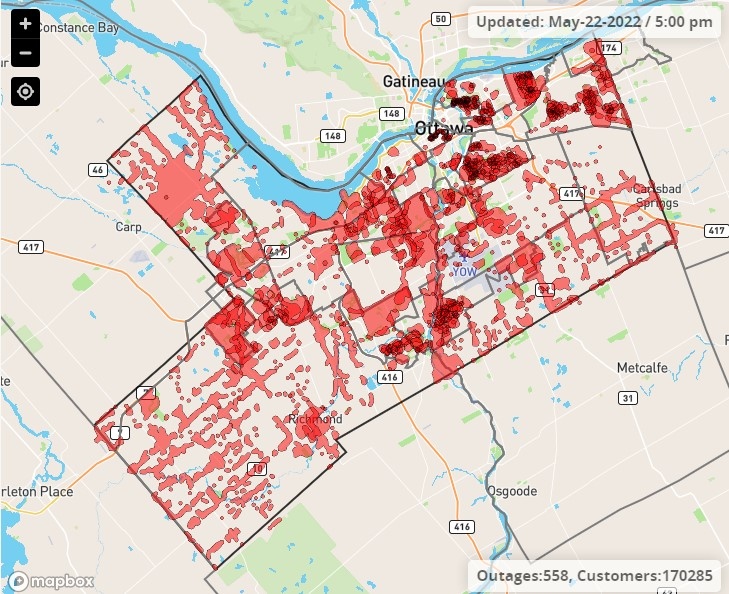 Badai Ottawa: Para pejabat mengharapkan 3 hingga 4 hari untuk memulihkan listrik