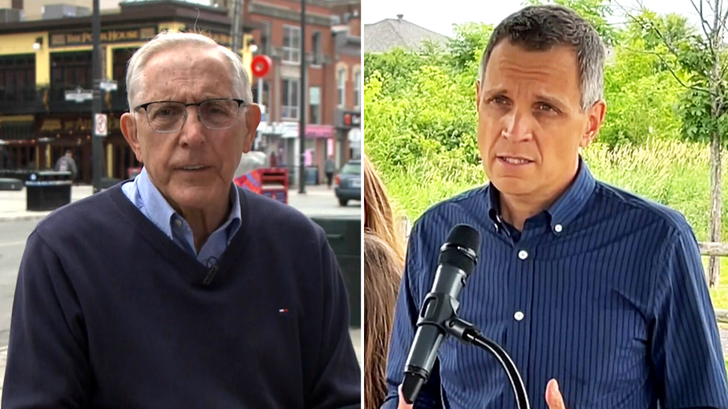 Bob Chiarelli (left) is accusing the Mark Sutcliffe campaign of spreading rumours that Chiarelli would drop out of the mayoral race.