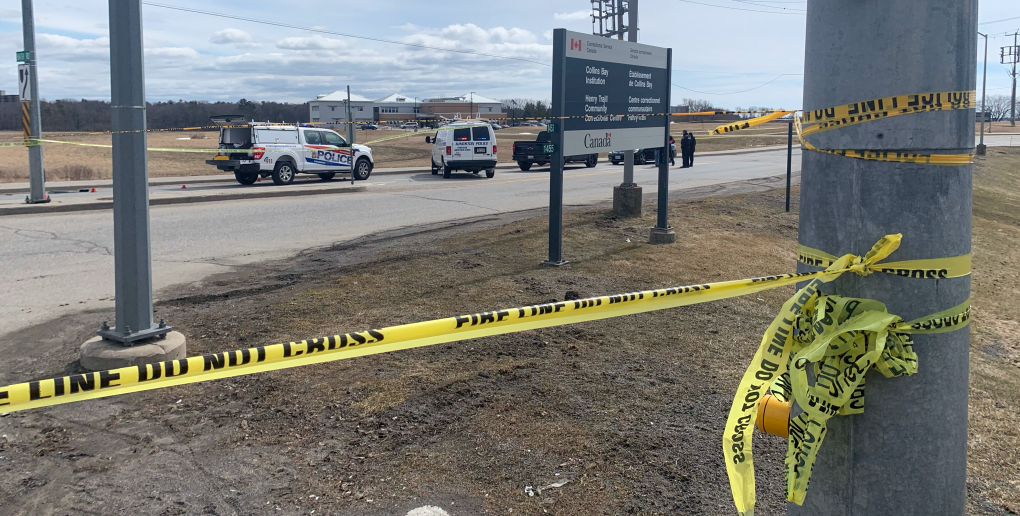 Police in Kingston are investigating a shooting in the area of Bath Road and Centennial Drive. (Kimberley Johnson/CTV News Ottawa) 
