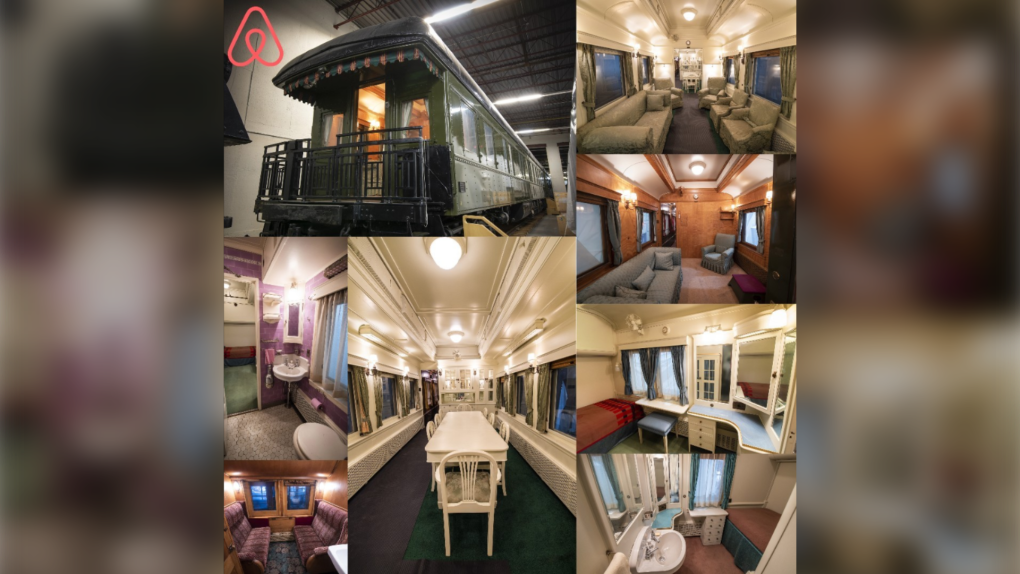 The Canadian Science and Technology Museum announced on April Fools Day that it's teaming up with Airbnb to offer stays in the Governor General's rail cars. (Canadian Science and Technology Museum/Instagram) 