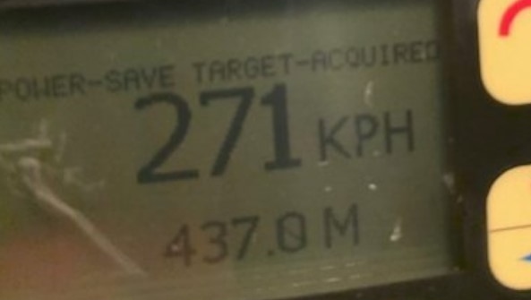 OPP stop driver going 271 km/h
