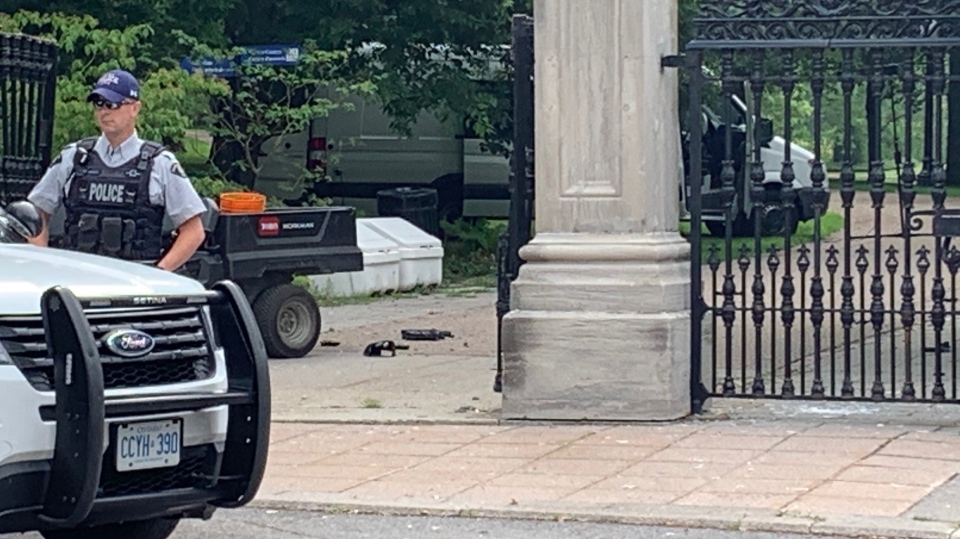 Rideau Hall July 2 debris