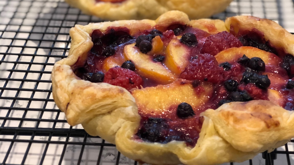 Rustic Peach and Berry Tarts