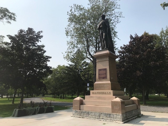 Sir John A. Macdonald statue in Kingston