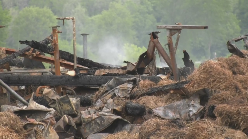 Aftermath of the barn fire in Manotick