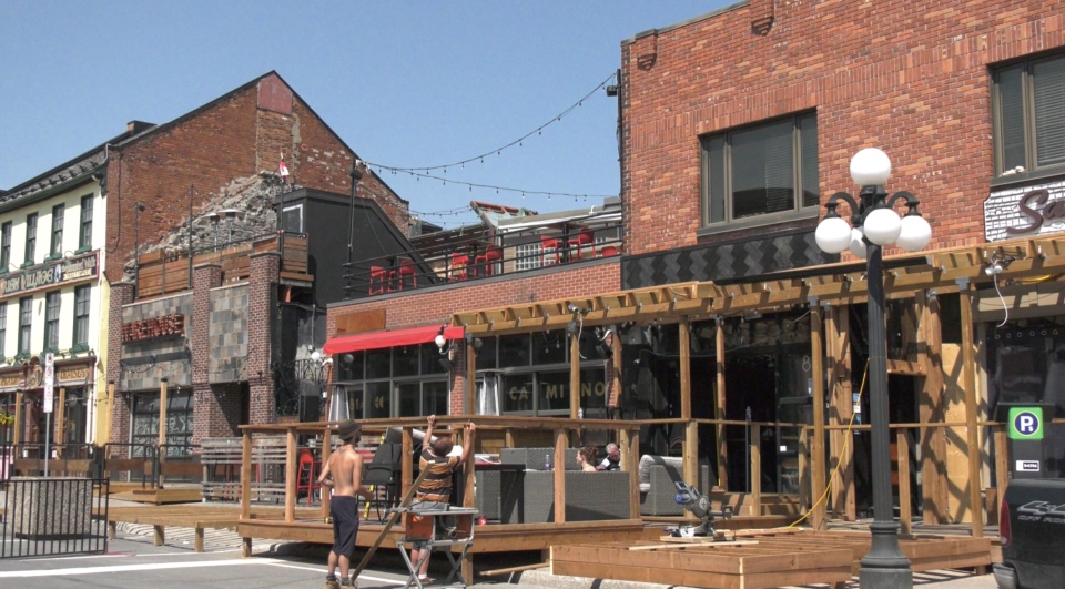 Empty patio in Ottawa