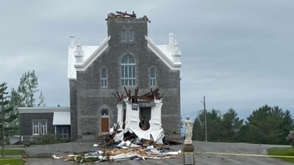 Sarsfield steeple destroyed