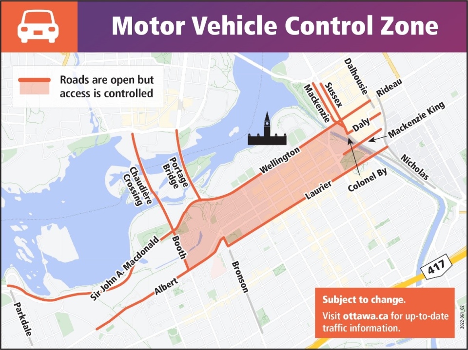 Canada Day road restrictions